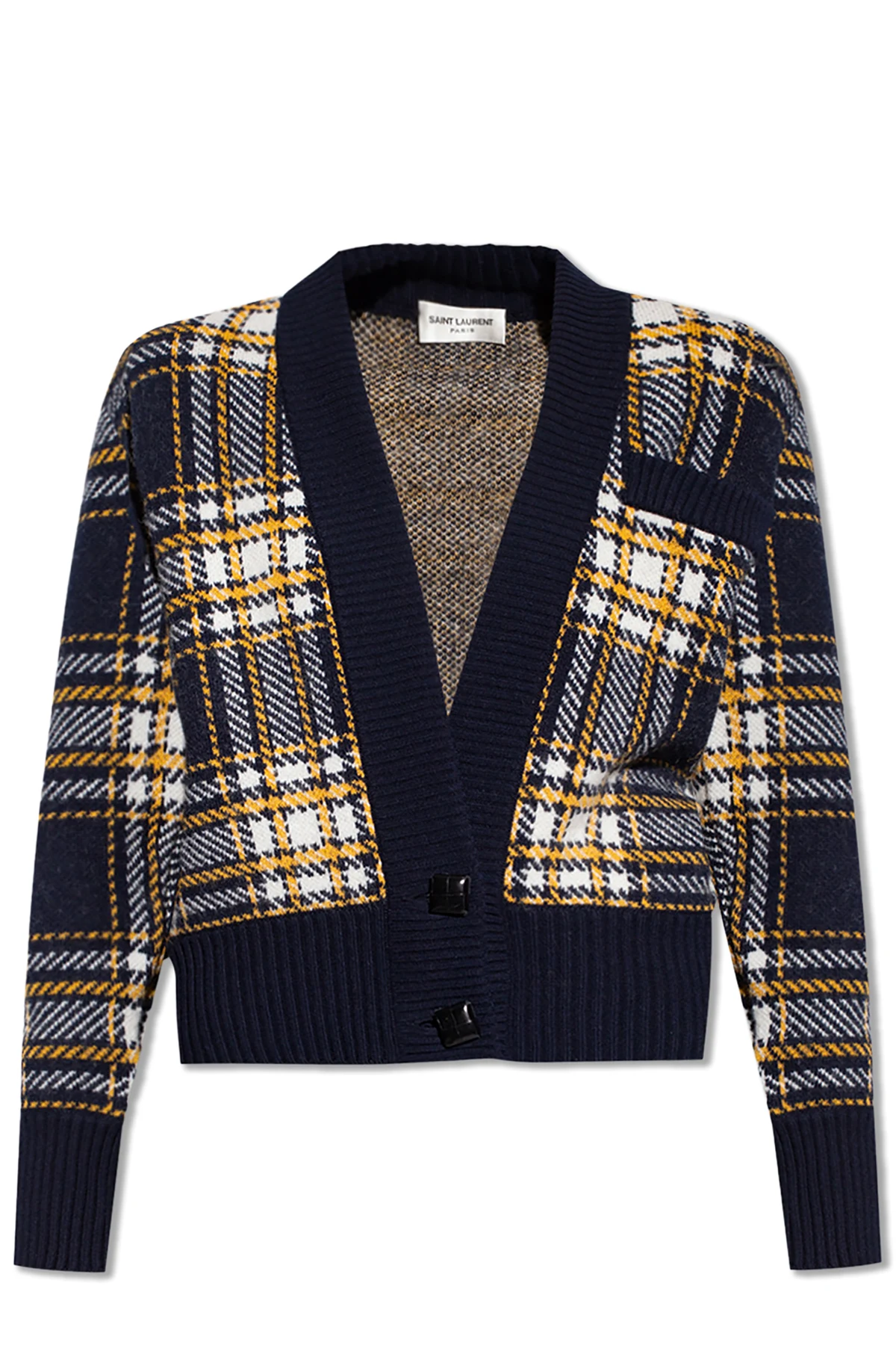 Checked cardigan