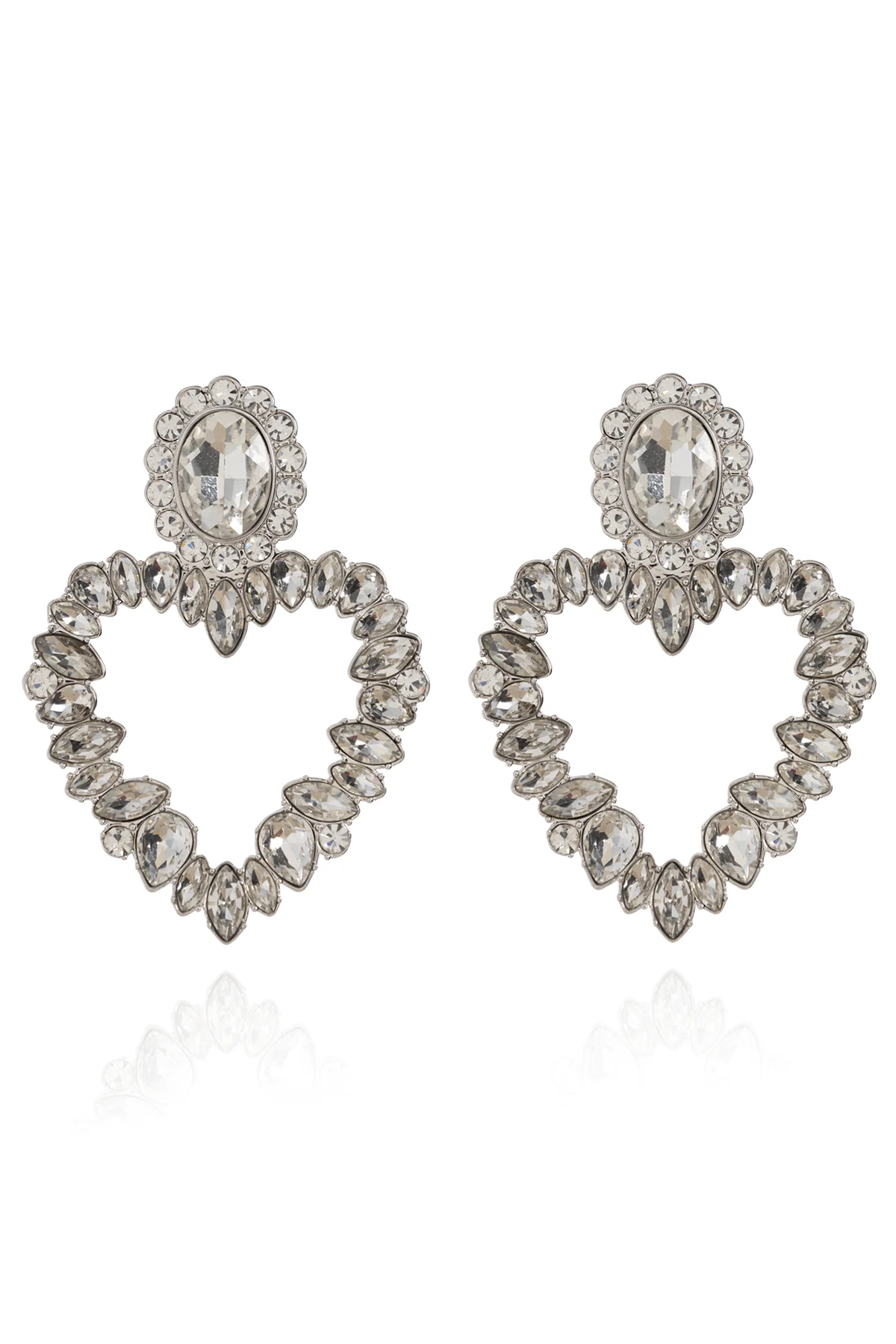 Earrings with shimmering crystals