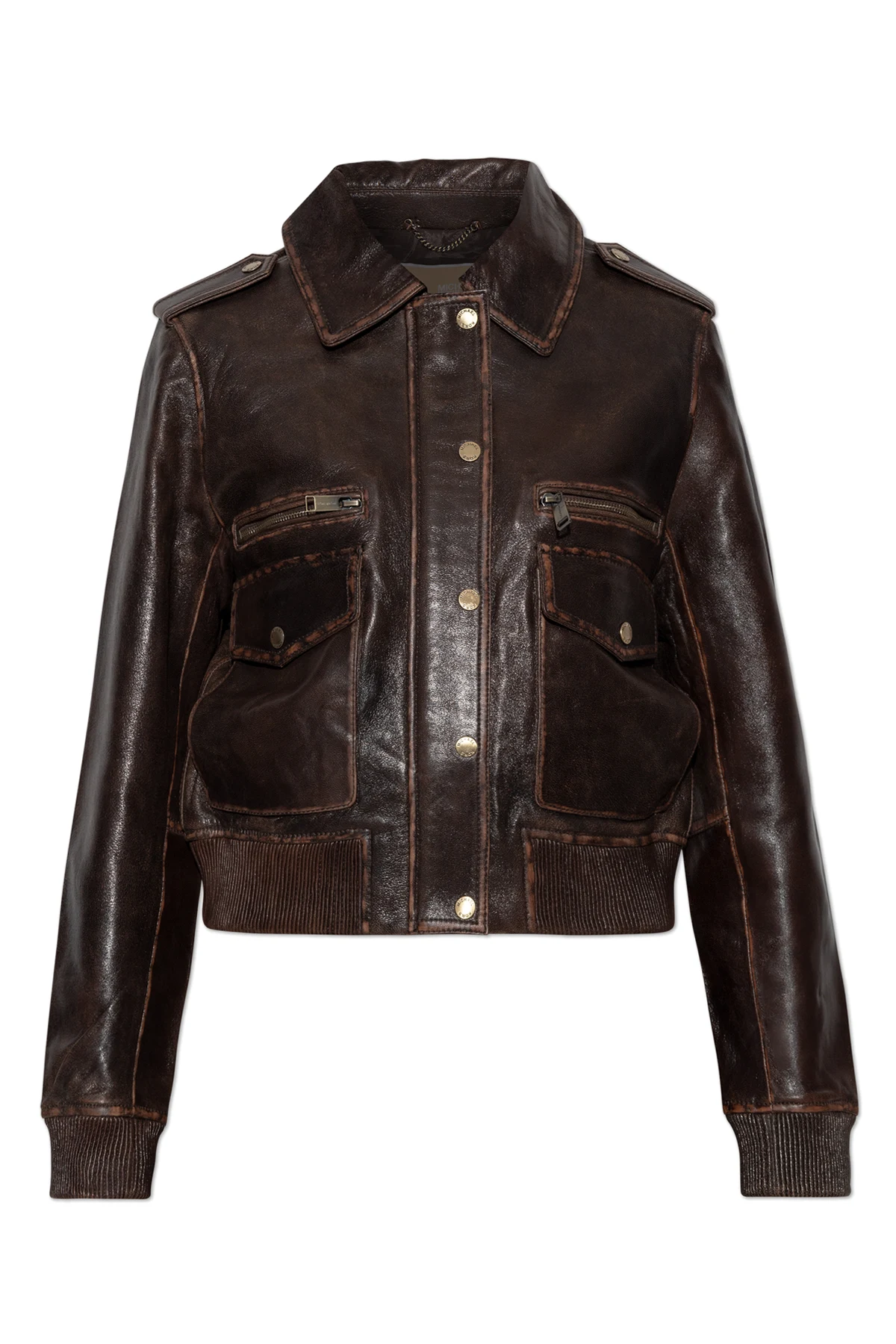 Lederjacke mit vintage-Effekt