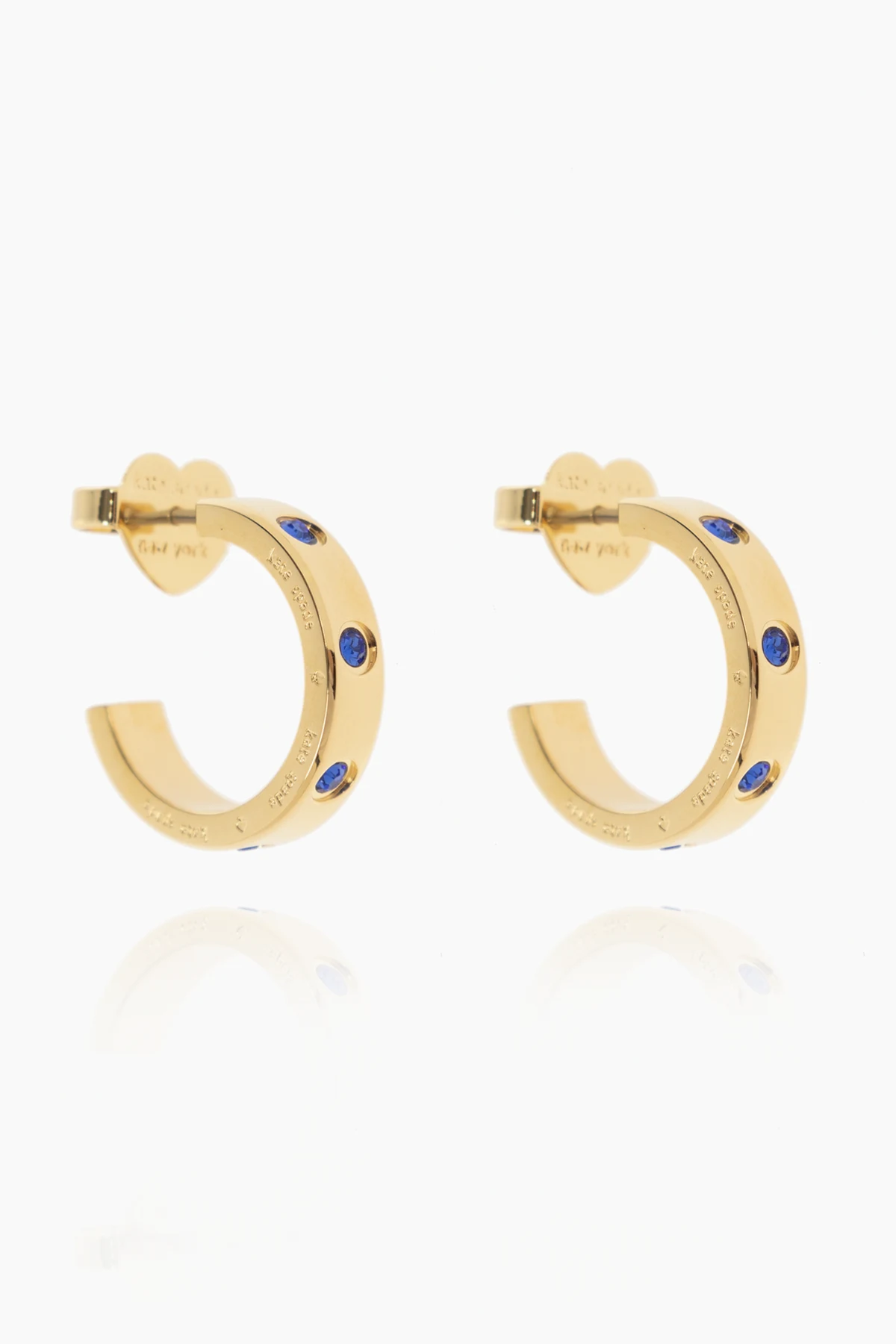 Earrings with shimmering crystal pendants