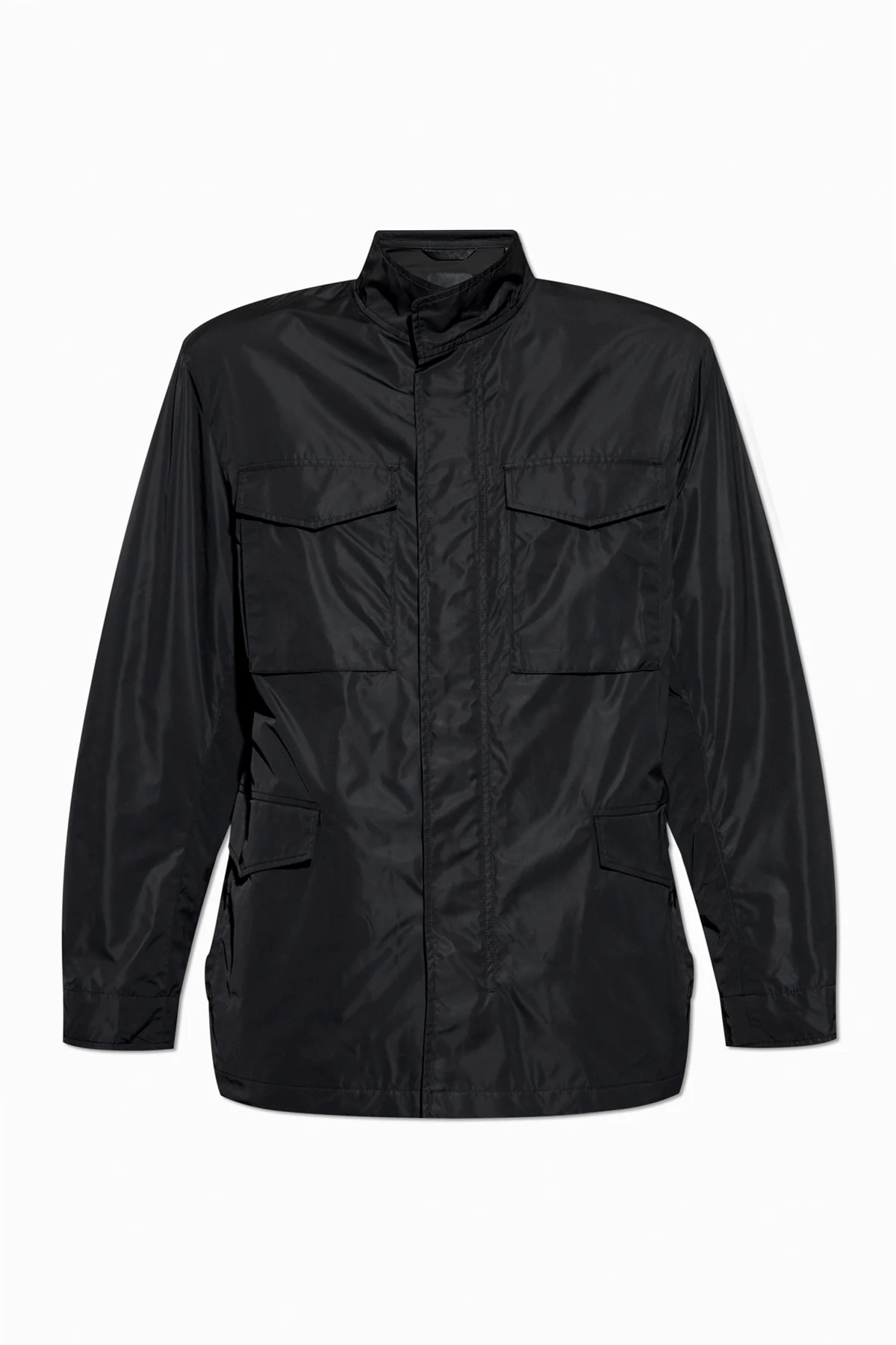 Jacket with stand-up collar