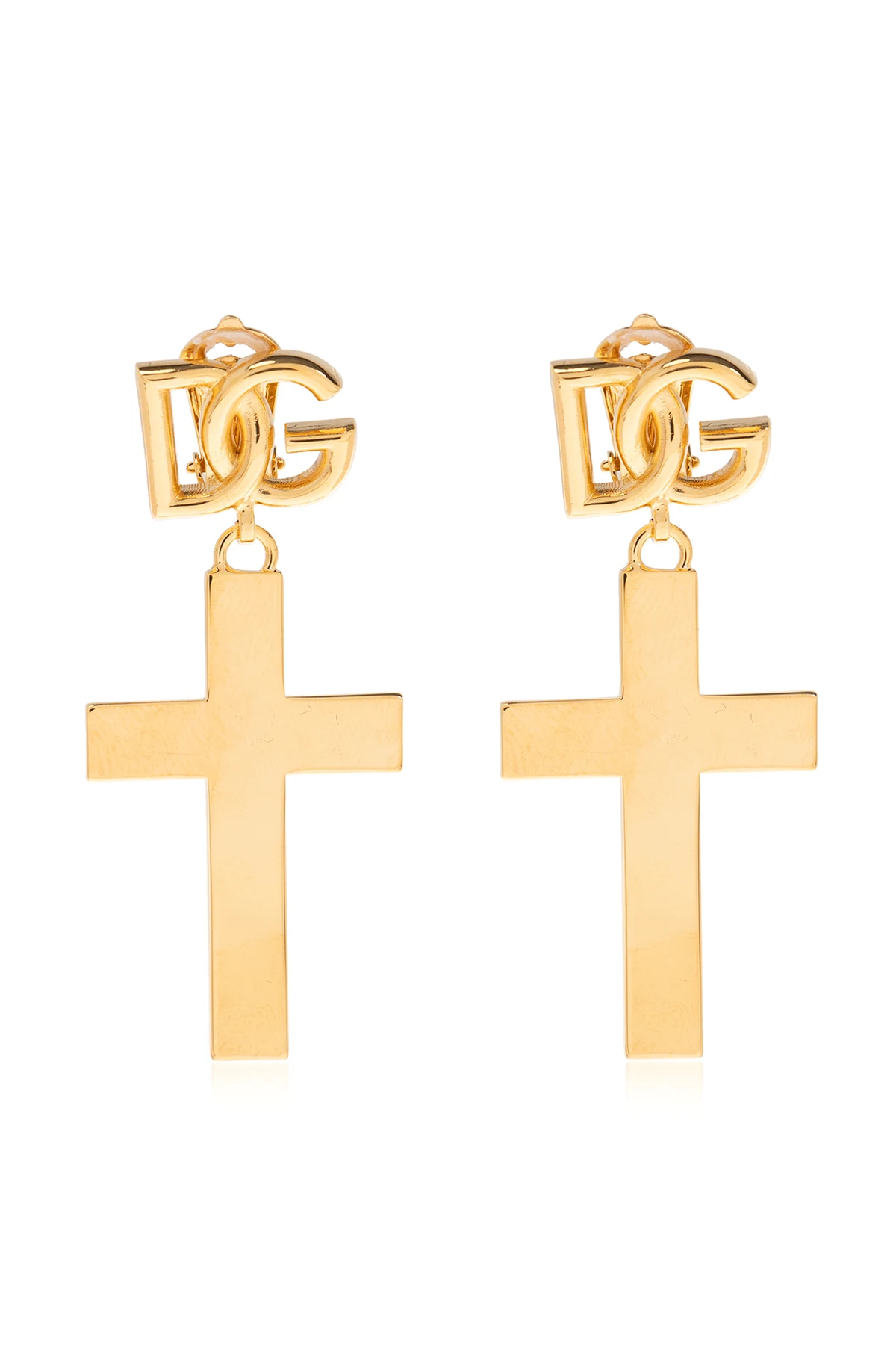 Brass clip-on earrings