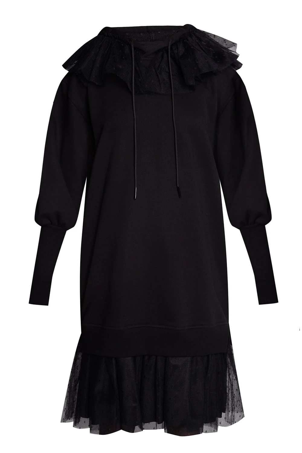 Dress with tulle trim