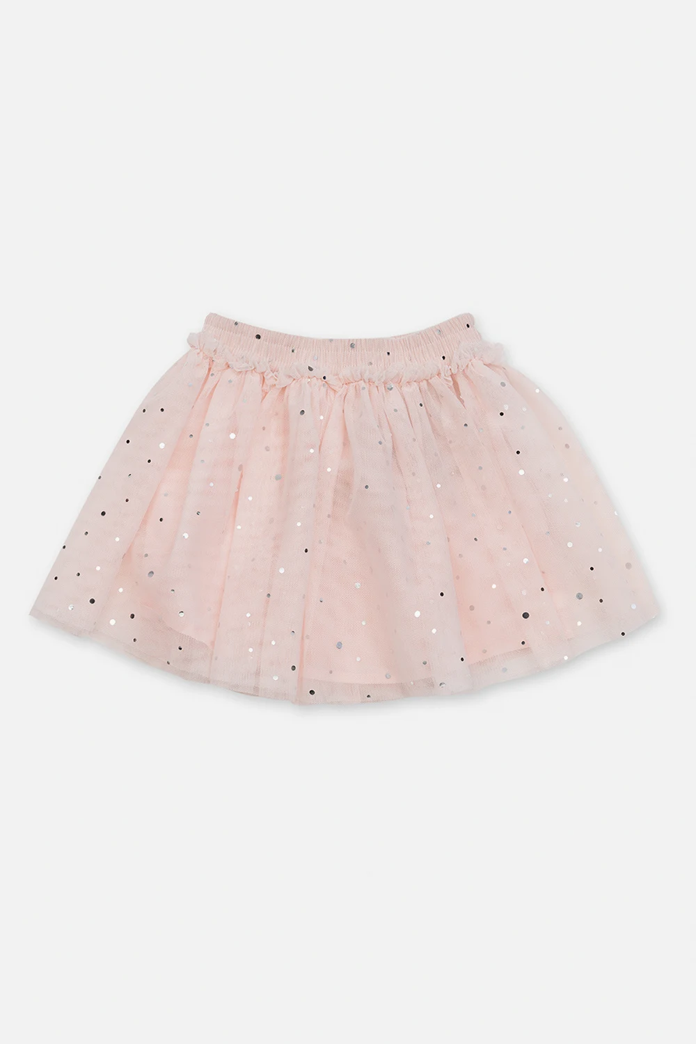 Tulle skirt with glossy appliqués