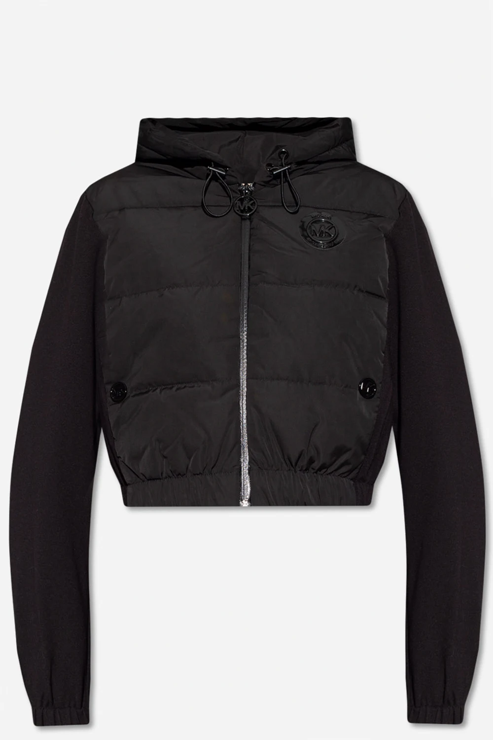 Jacket with down front panel