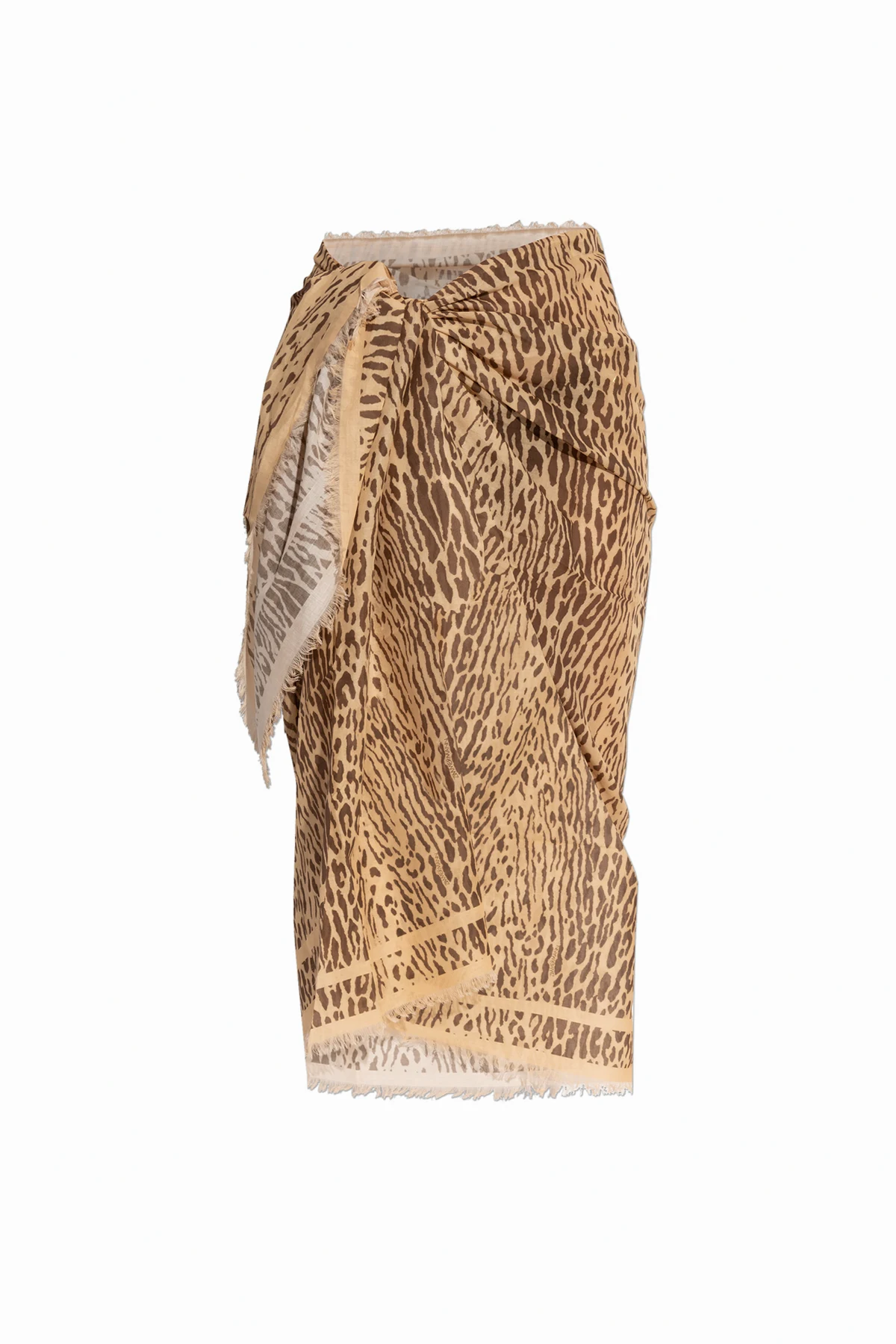 BEIGE Pareo mit Animal-Print