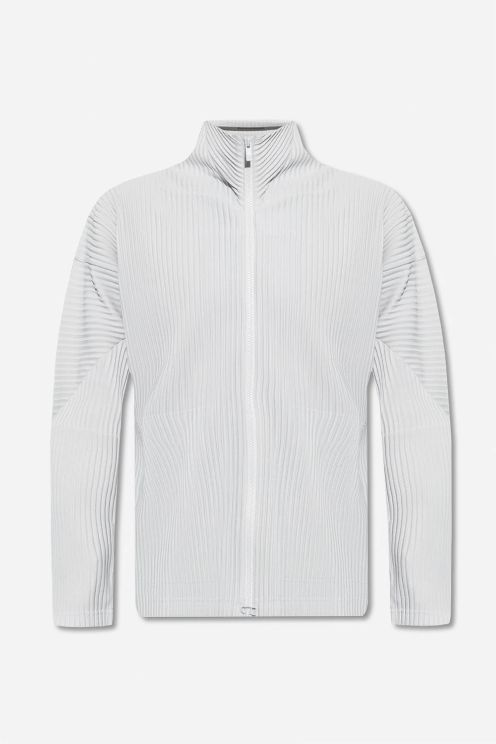 Quilted sweatshirt with standing collar