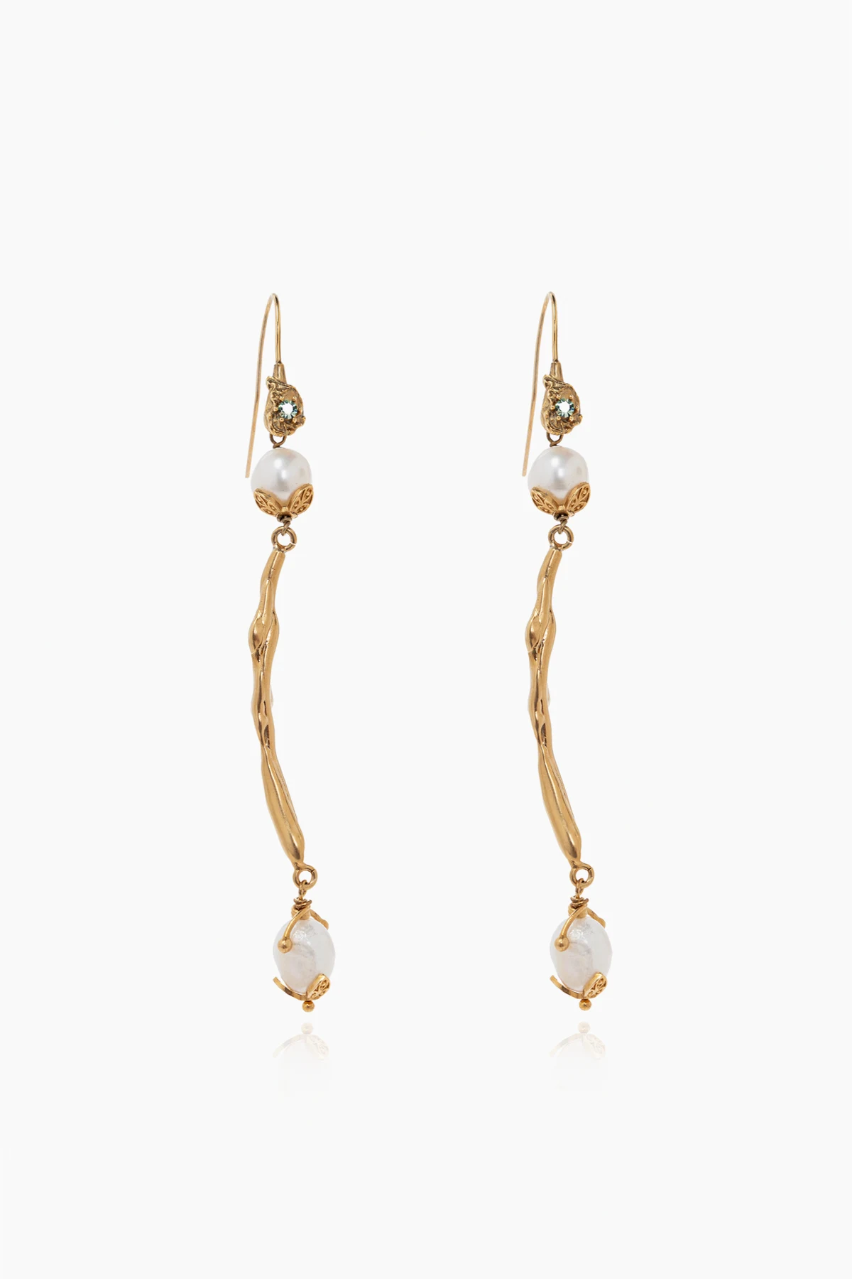 Lange Perlenohrringe