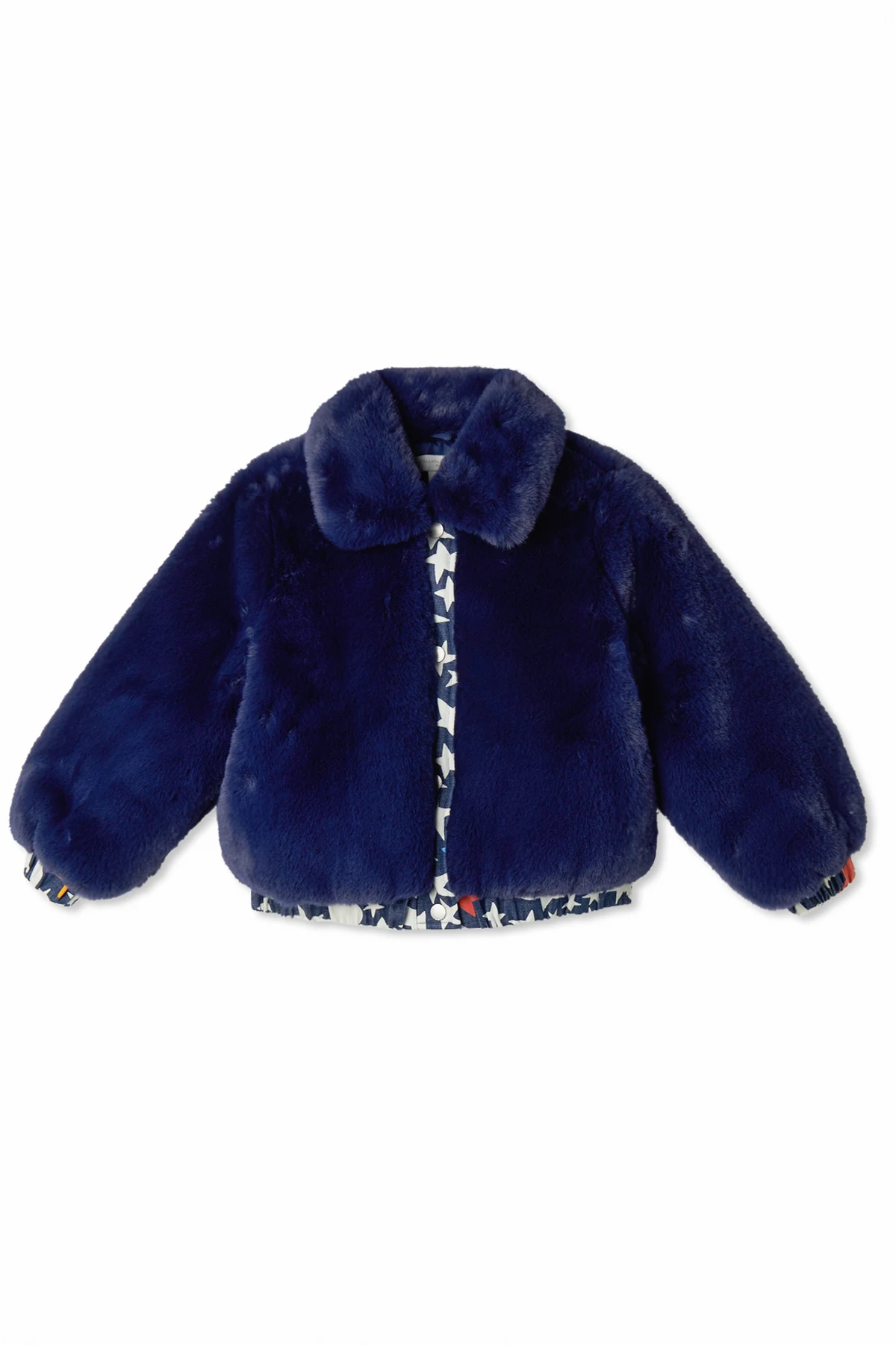 NAVY BLUE Faux fur