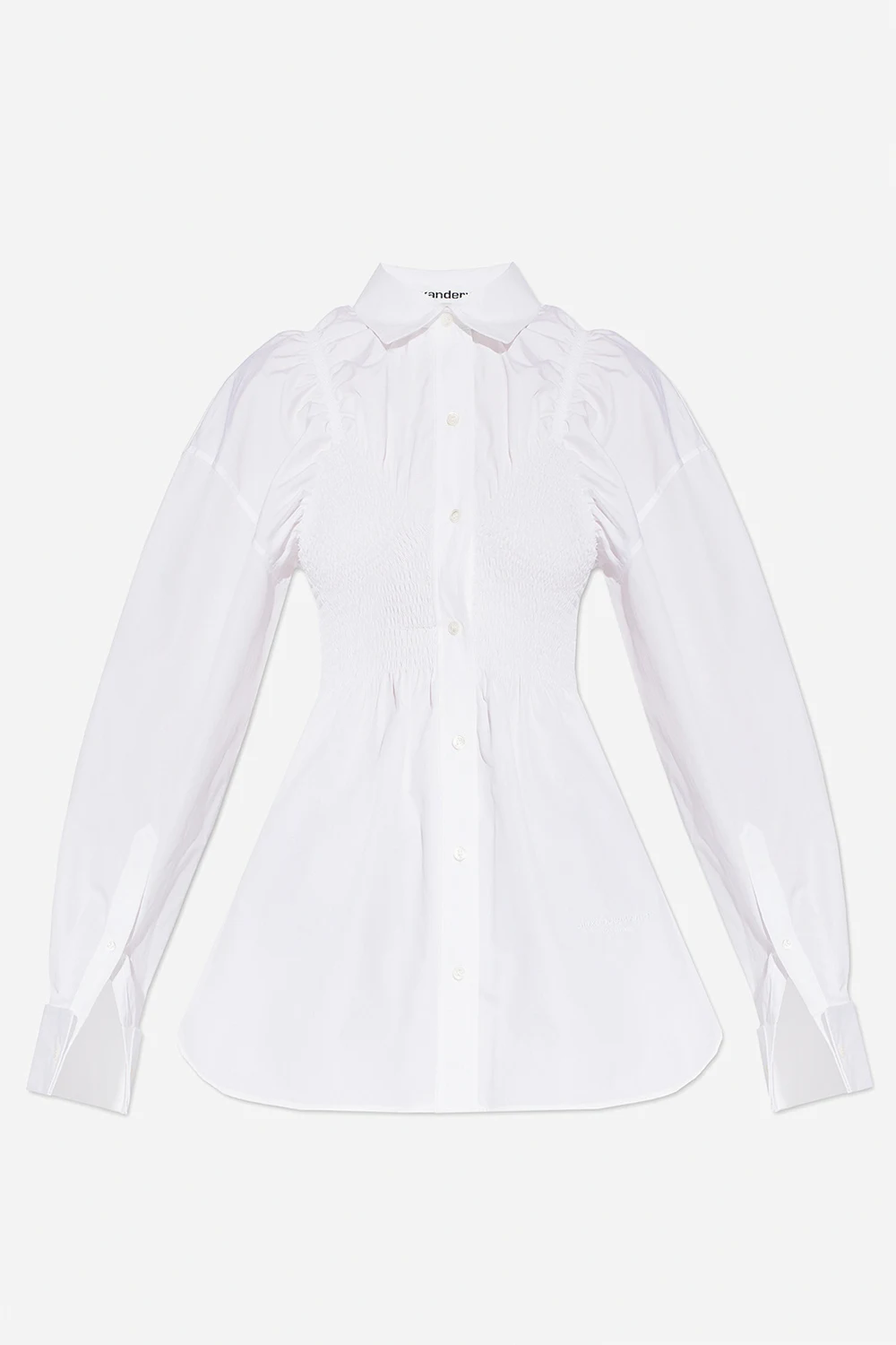 Shirt with decorative creases