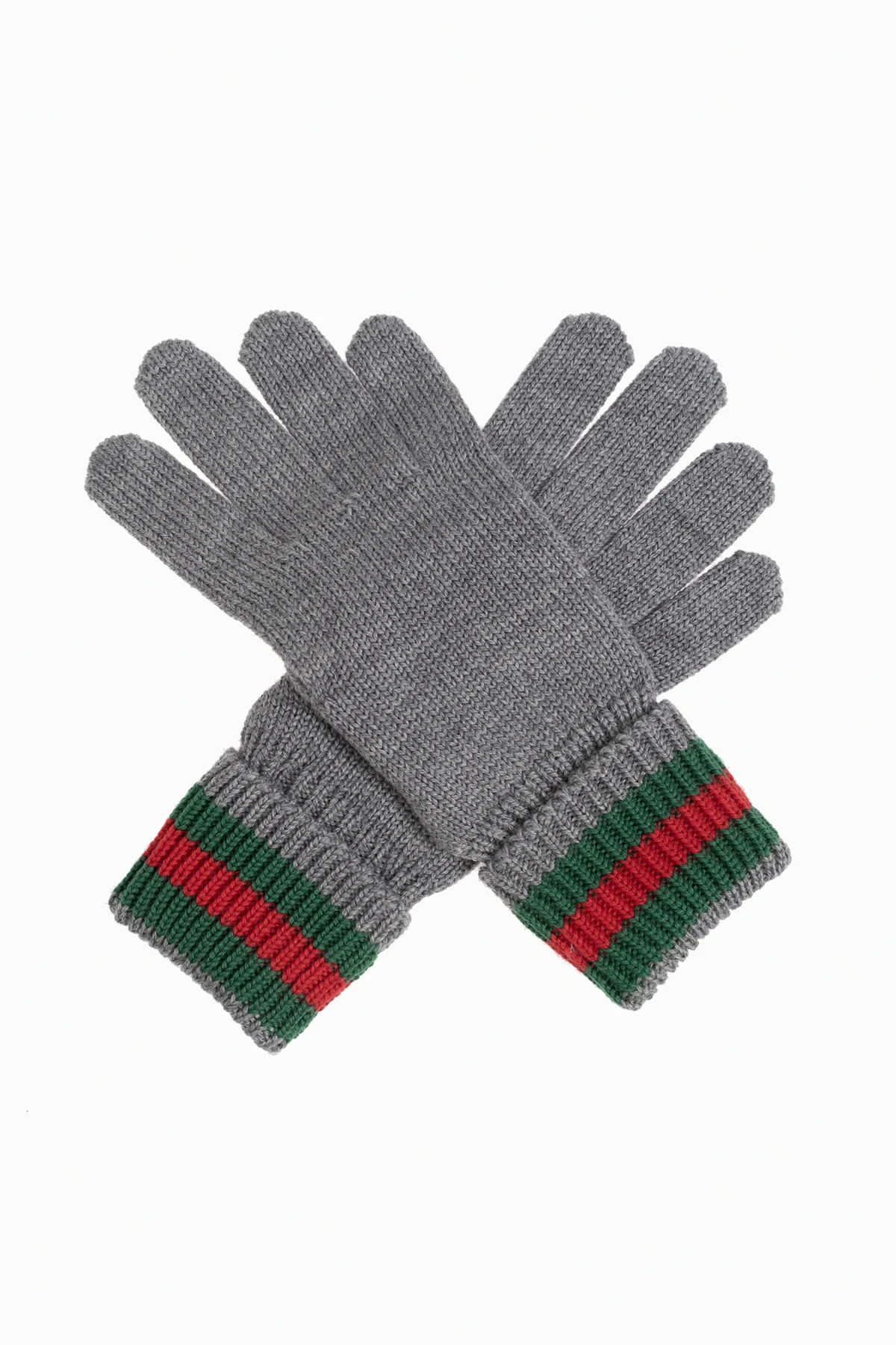 SZARY Wełniane rękawiczki