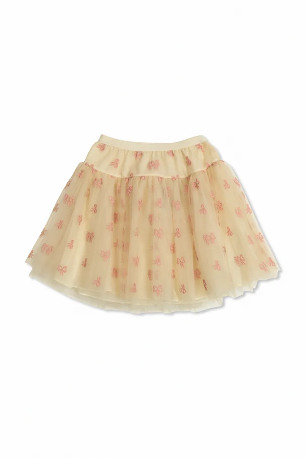 cream Tulle skirt