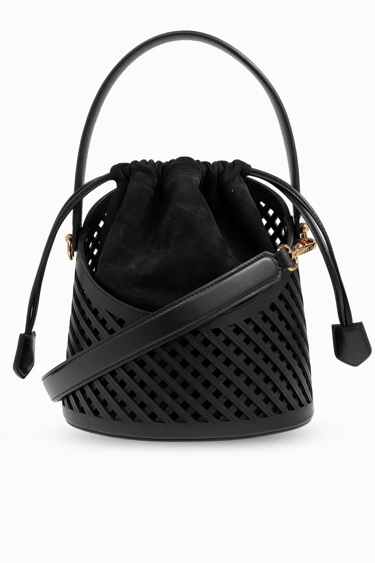 Schultertasche Saturno Medium im Bucket-Stil