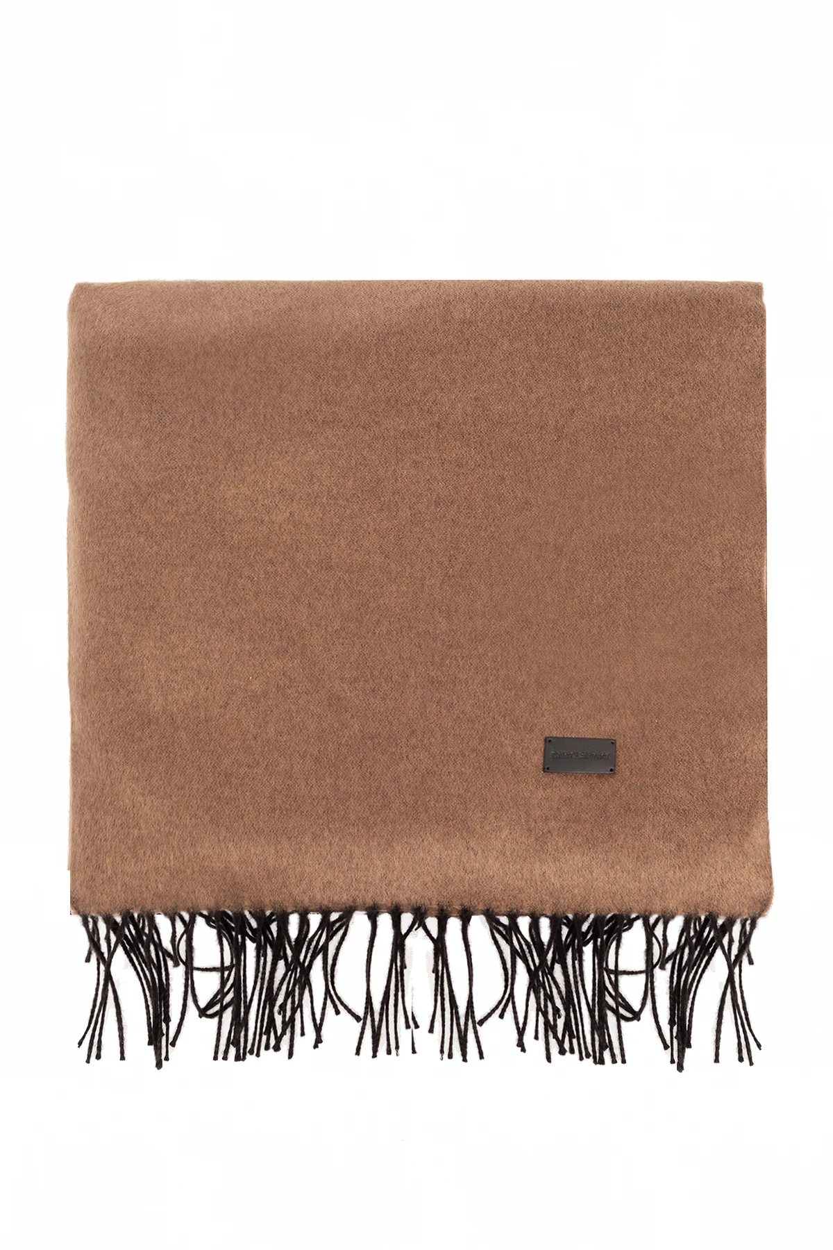 BRĄZOWY Szal z logo