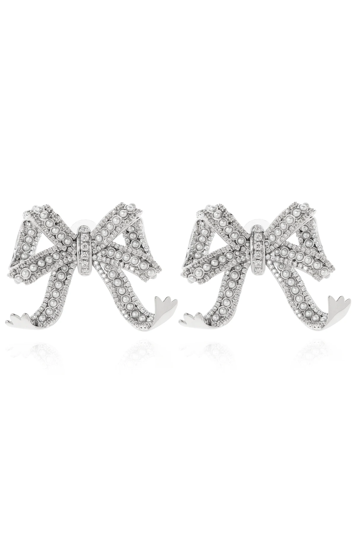 Earrings with bow motif