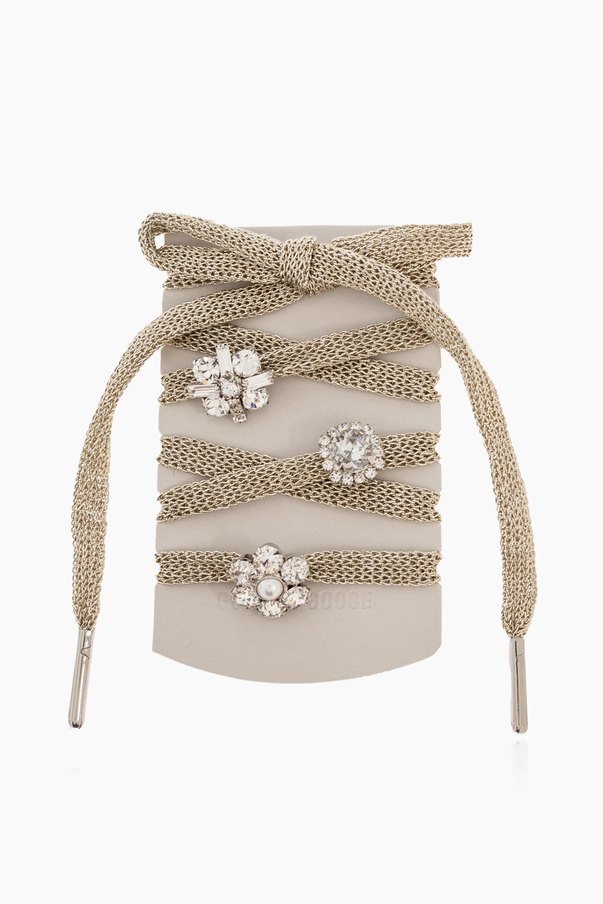 GOLD Shoelaces with crystal appliqués