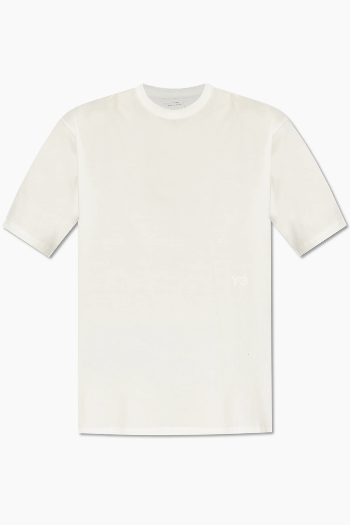 kremowy T-shirt o luźnym kroju