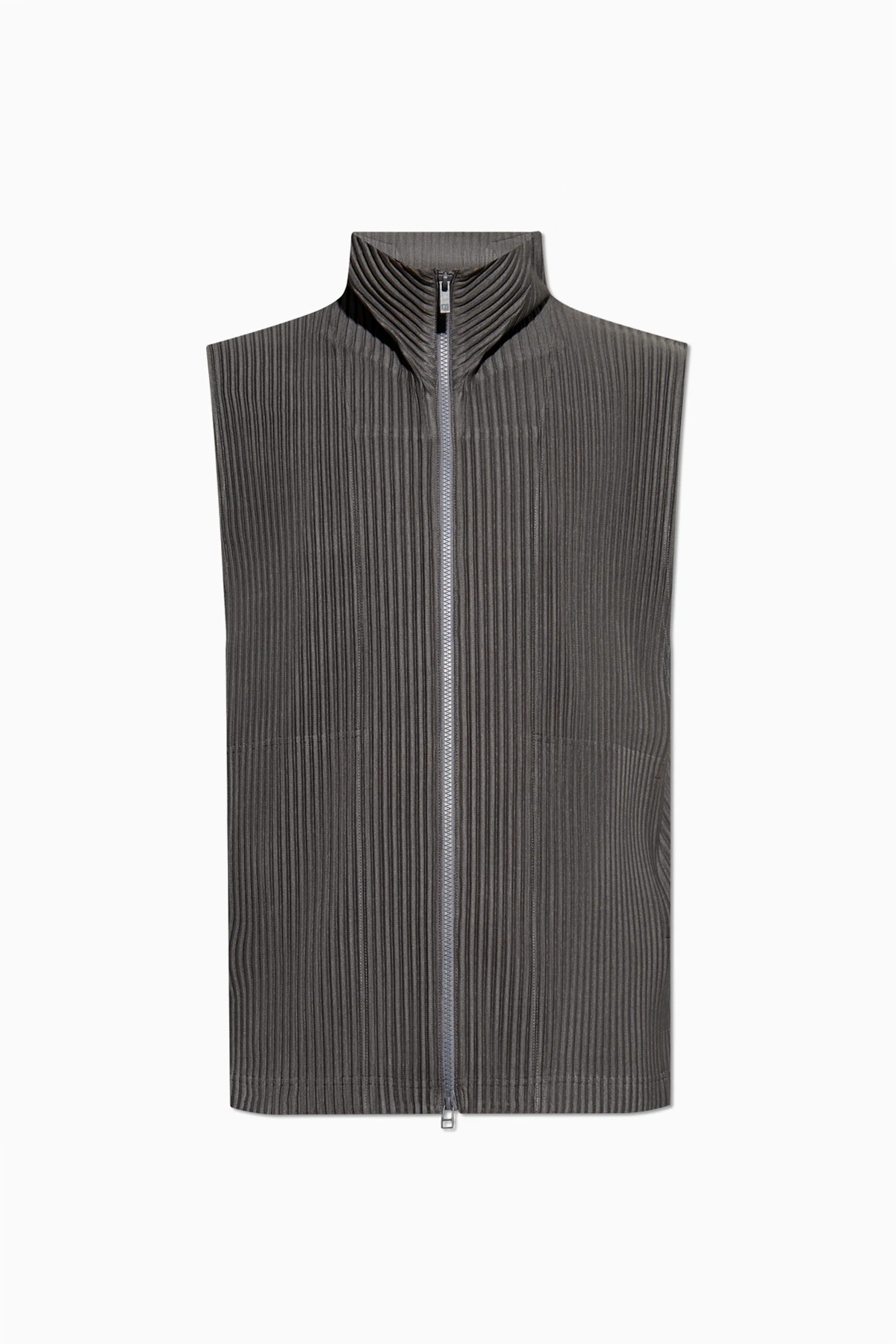SZARY Plisowana kamizelka