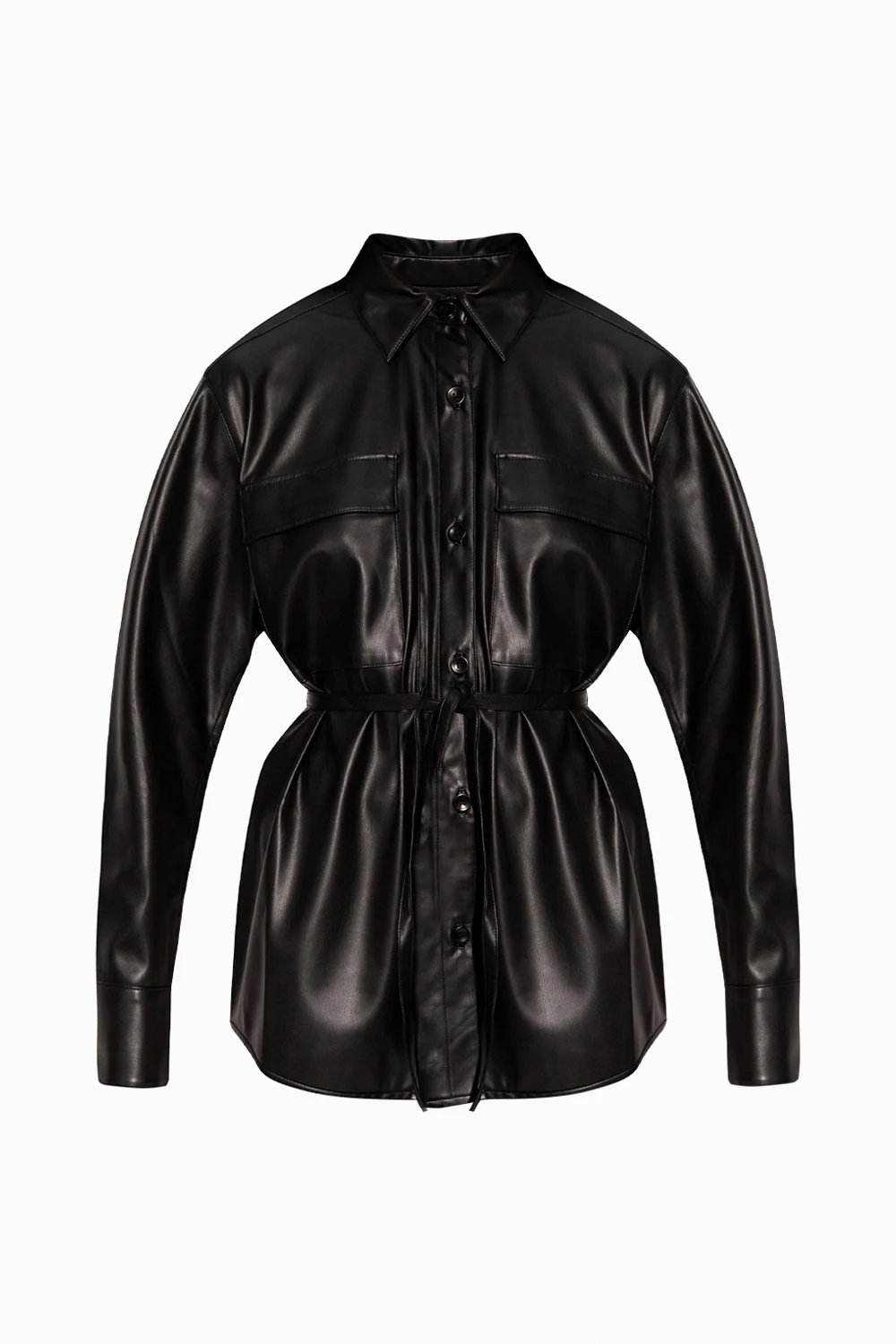 Shirt from vegan leather