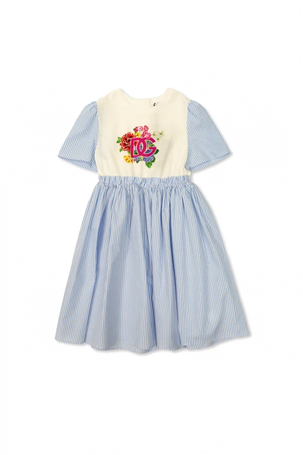 BLUE Dress with stripe pattern