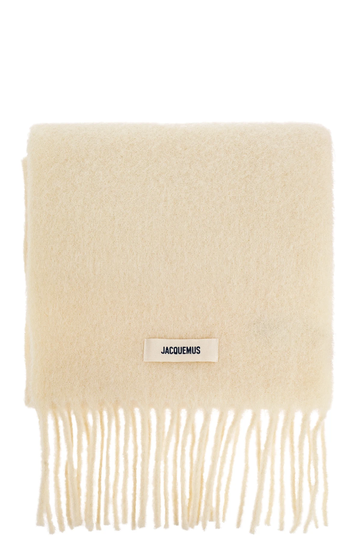 kremowy Szal z naszywką z logo
