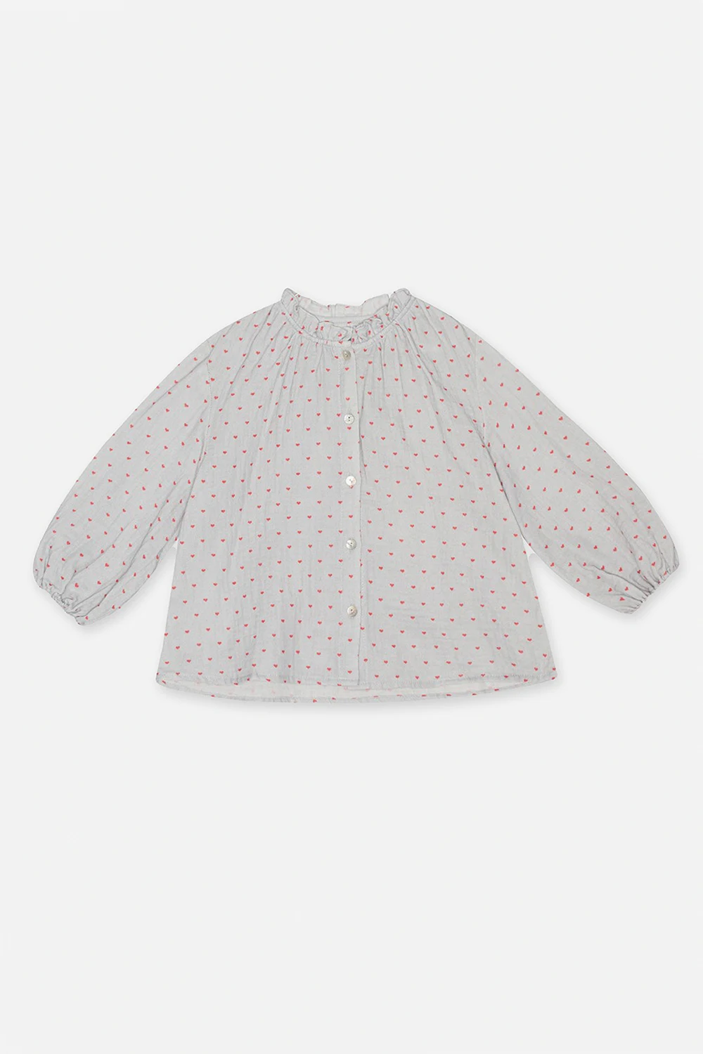 ‘Irma’ shirt with motif of hearts