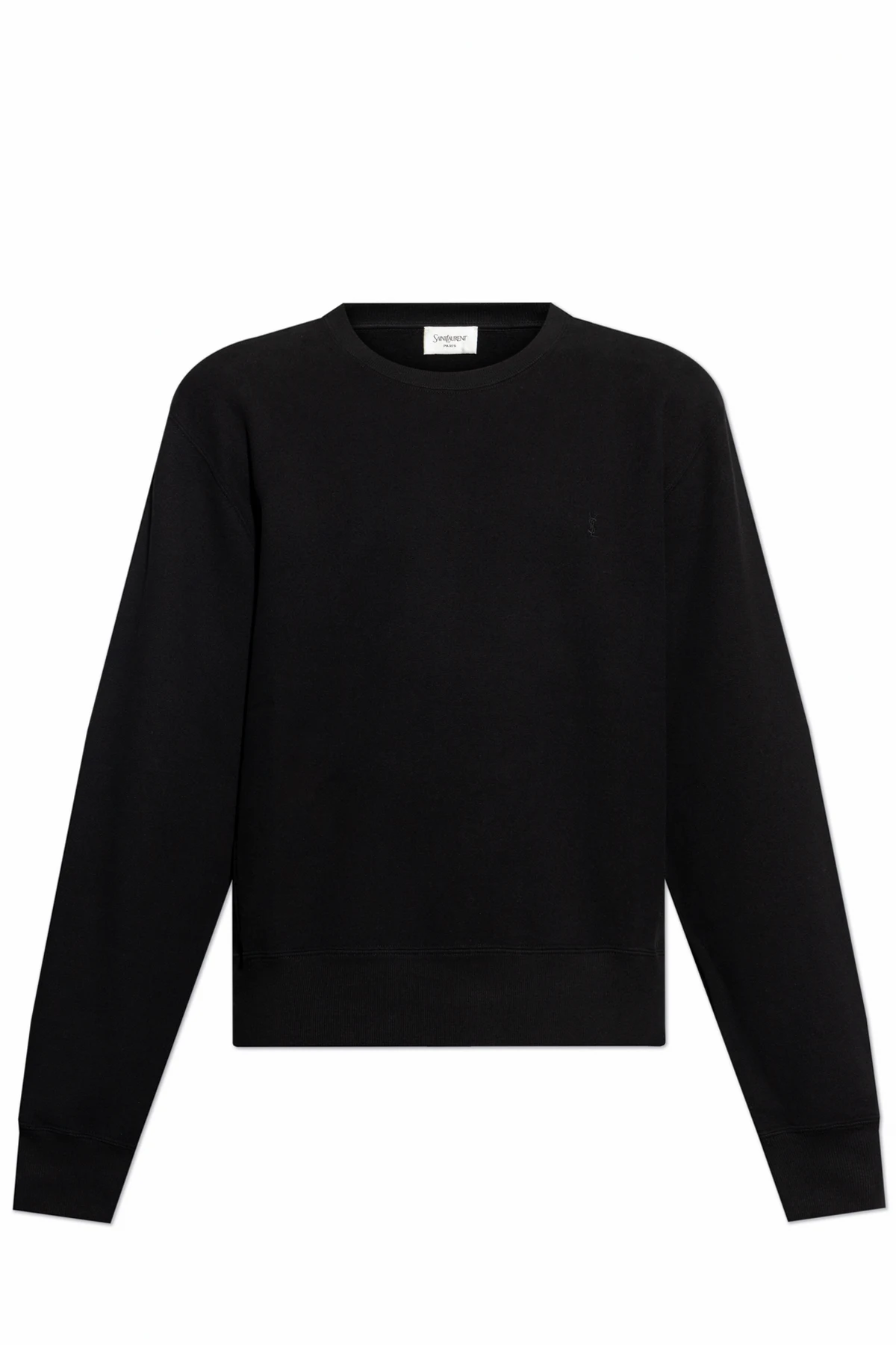 BLACK Sweatshirt with embroidered logo