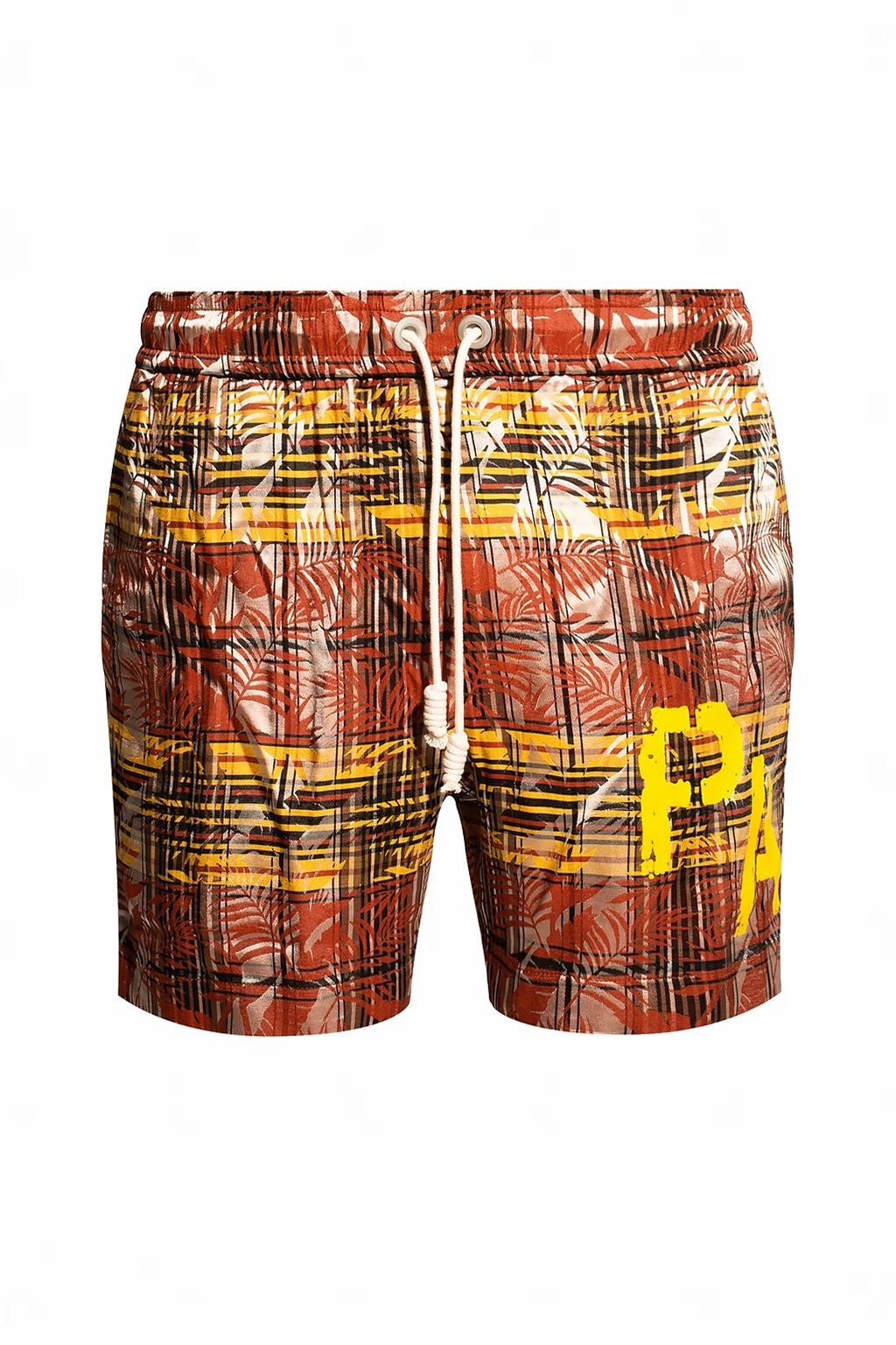 Patterned shorts with logo