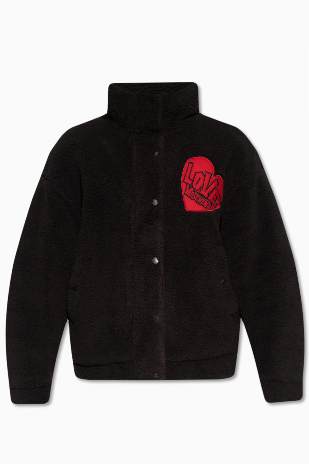 Furry coat with logo