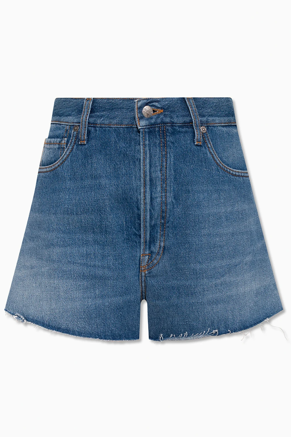 Denim shorts with logo
