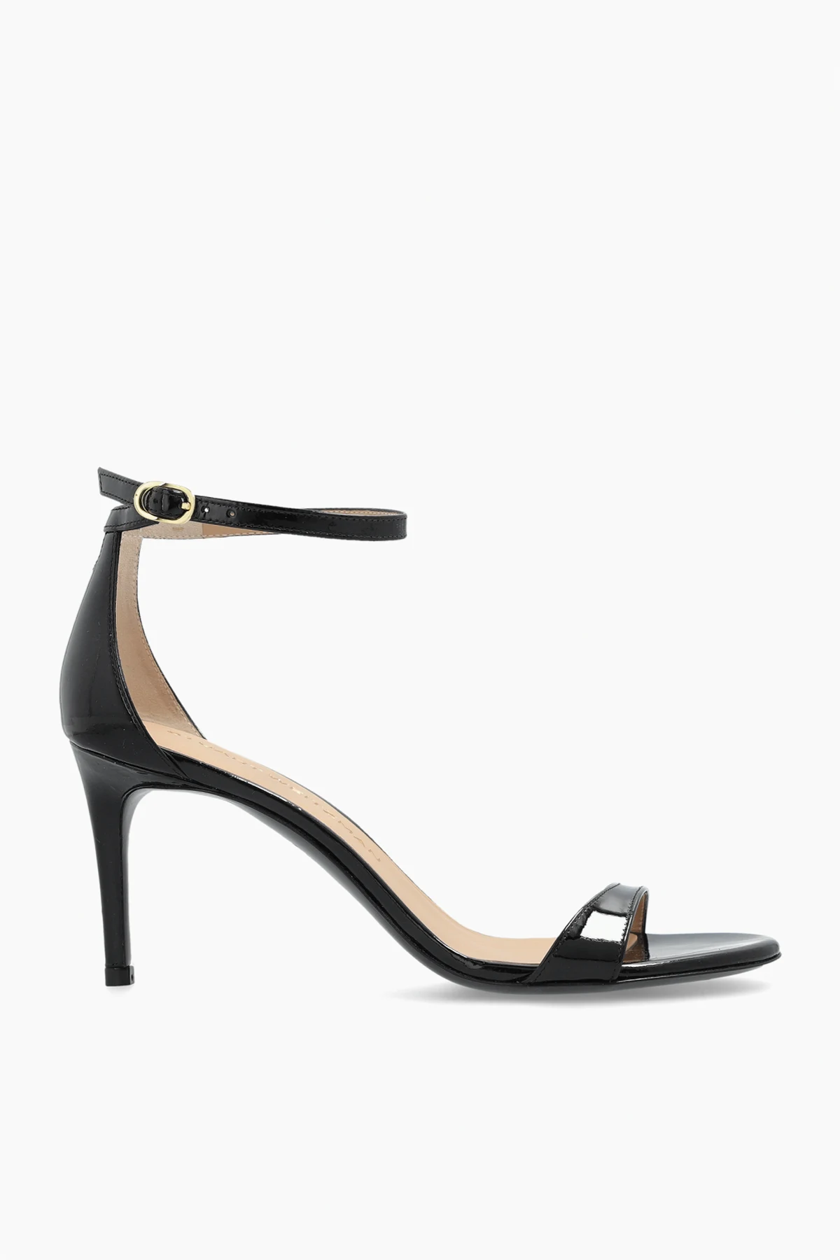 Patent heeled sandals ‘Nudist’