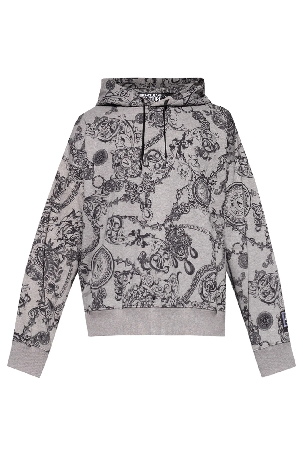 Hoodie with Baroque print