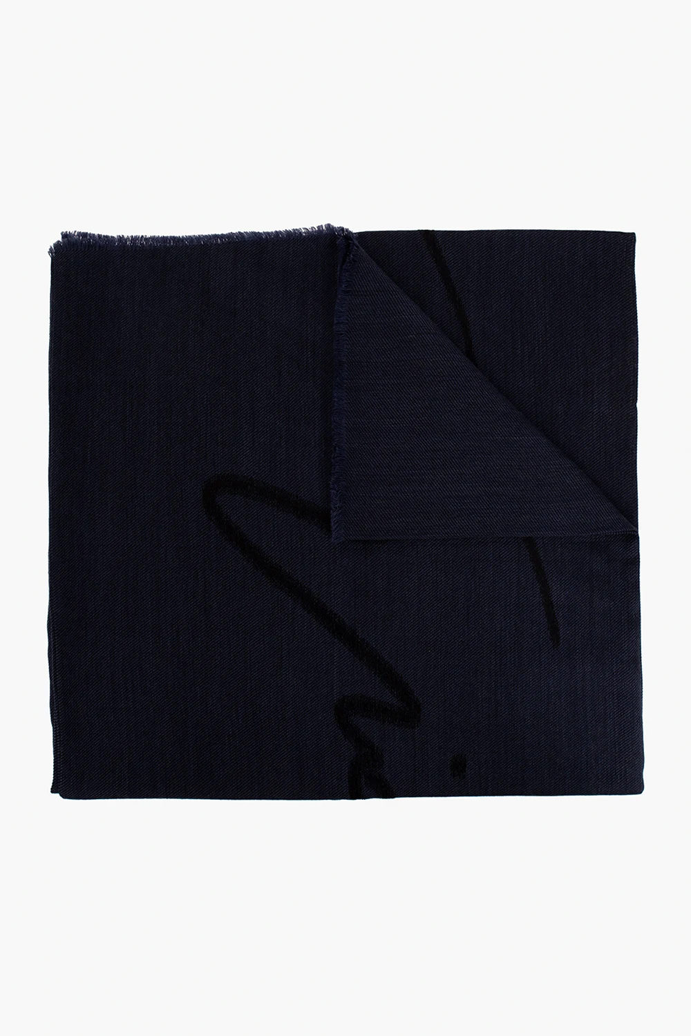 Wool scarf with logo