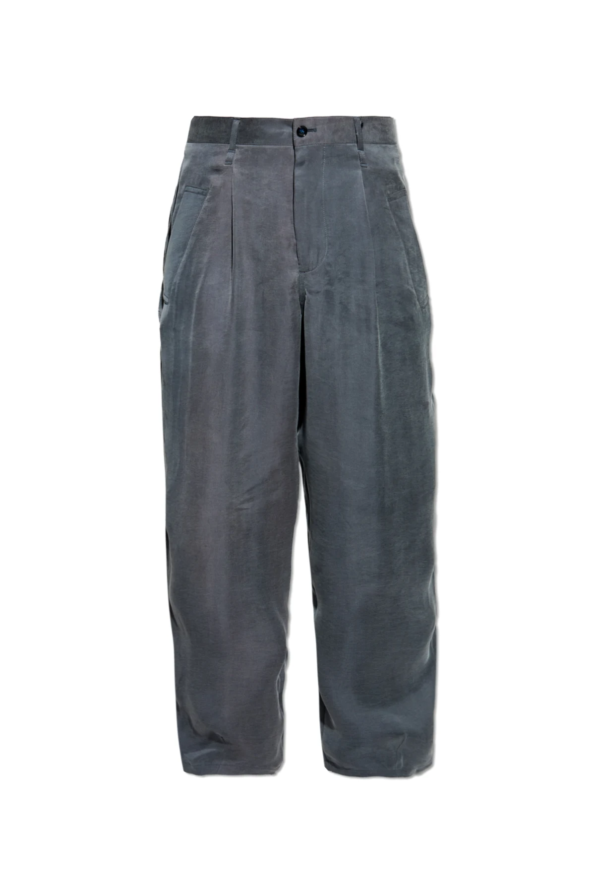 Loose-fit pleated trousers