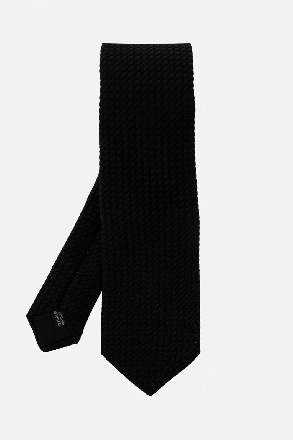 Silk tie with stitching