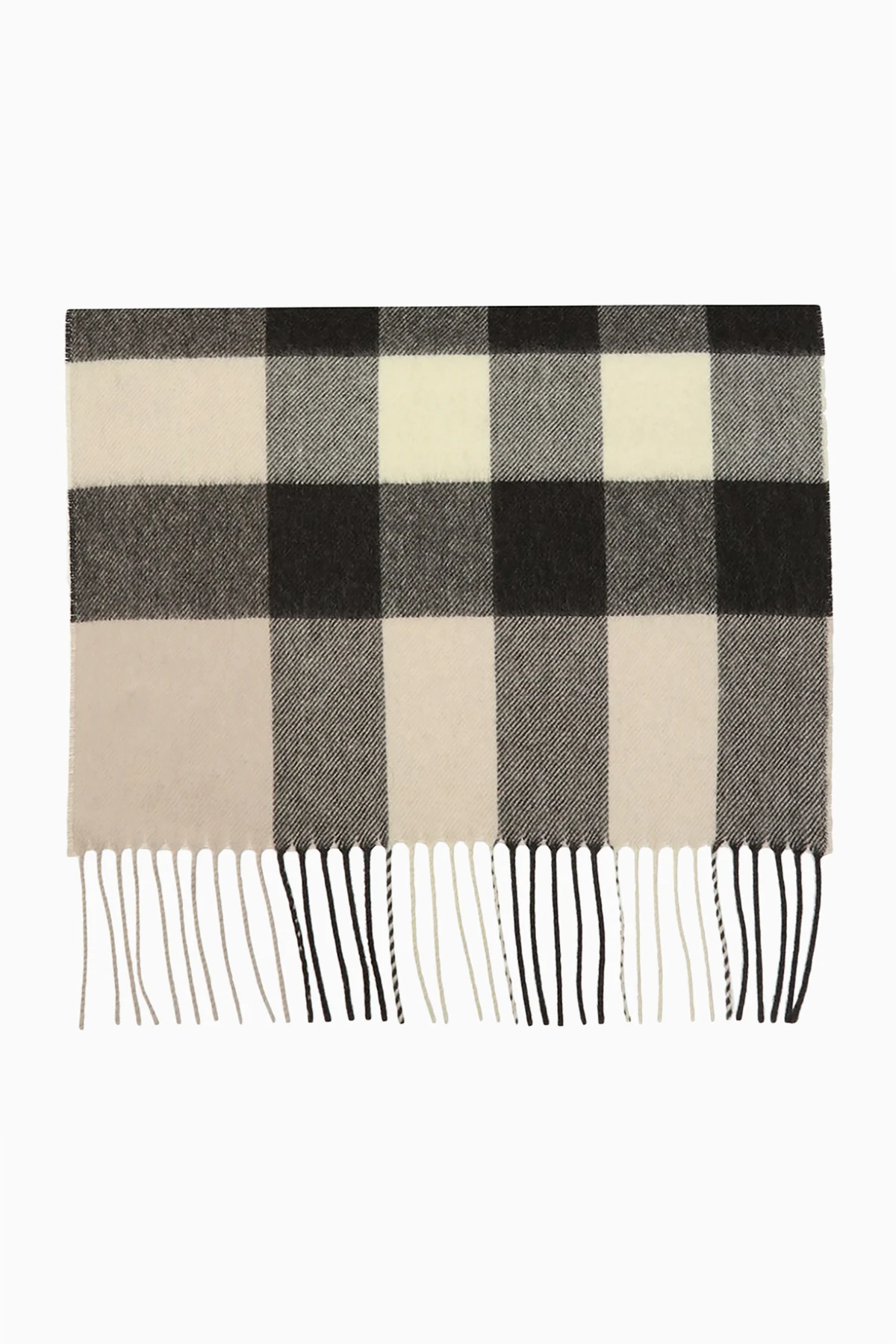 Szalik ze wzorem w kratę