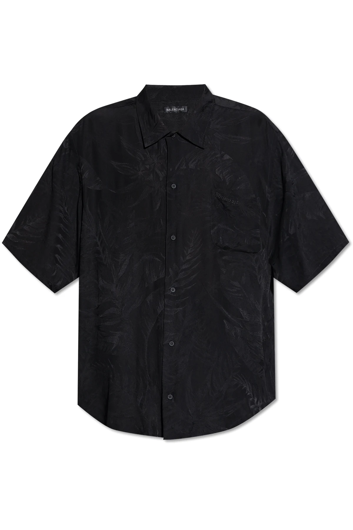 BLACK Silk shirt with pocket