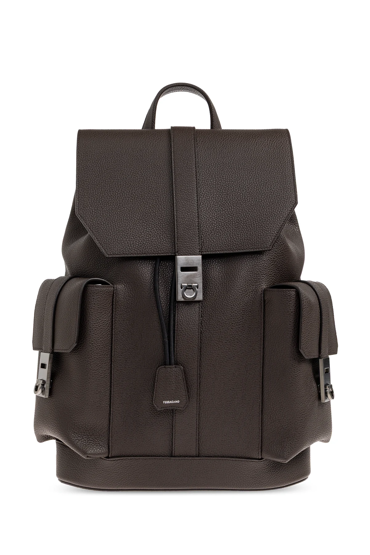 BRĄZOWY Skórzany plecak