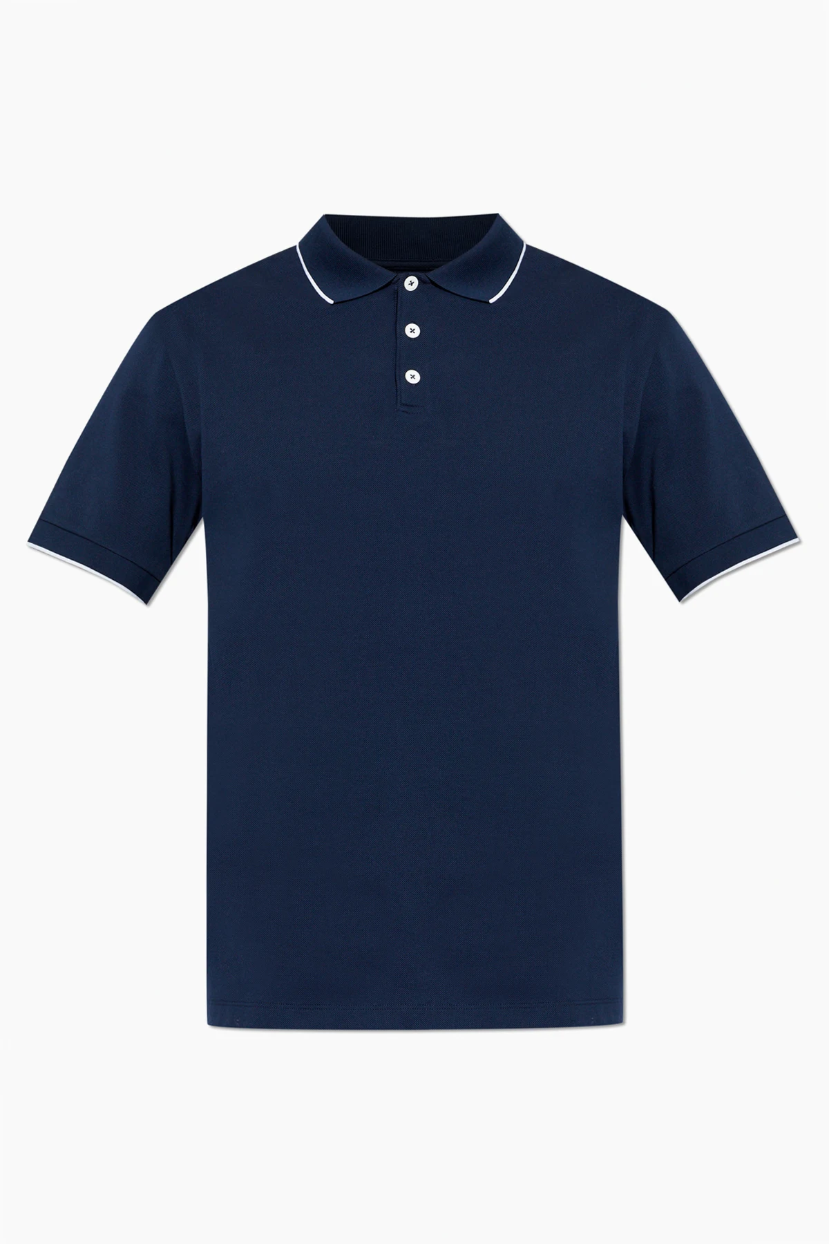 GRANATOWY Bawełniane polo