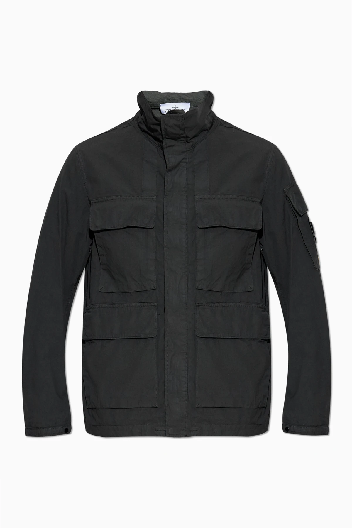 SZARY Kurtka z logo `Canvas Wave`