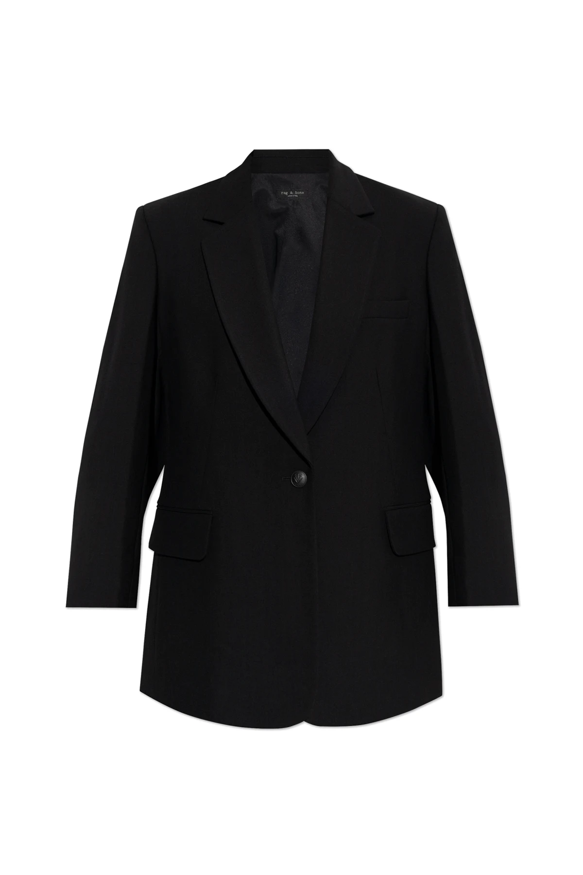 CZARNY Marynarka z otwartymi klapami