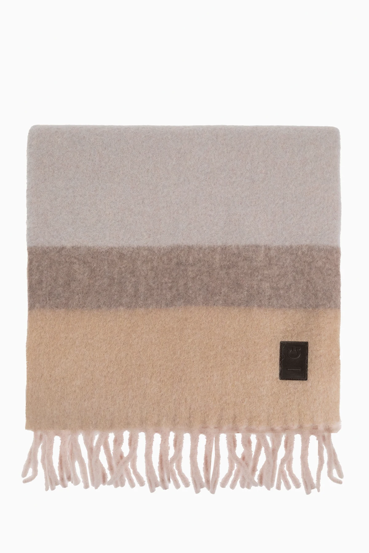 beżowy Wełniany szal