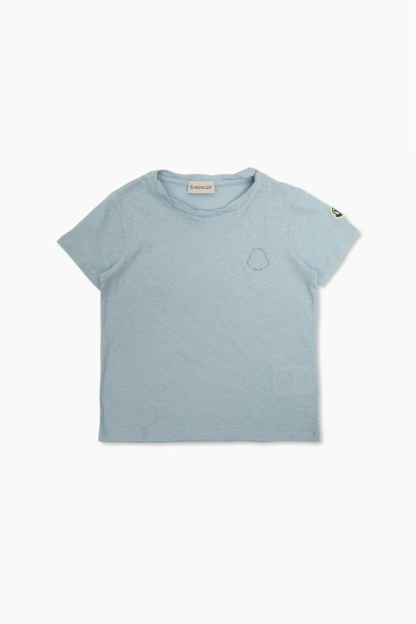 jasnoniebieski T-shirt z logo
