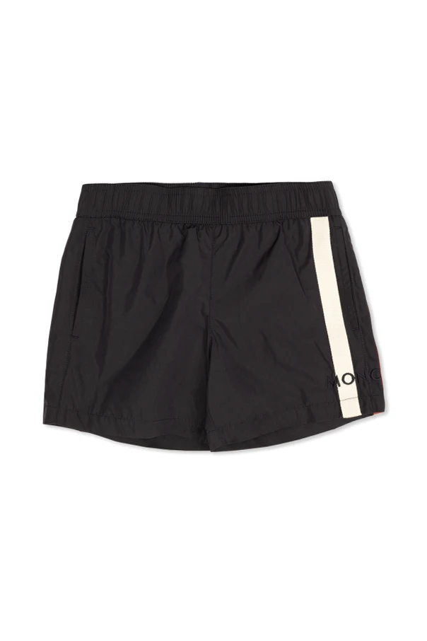 NAVY BLUE Swim shorts with logo patch