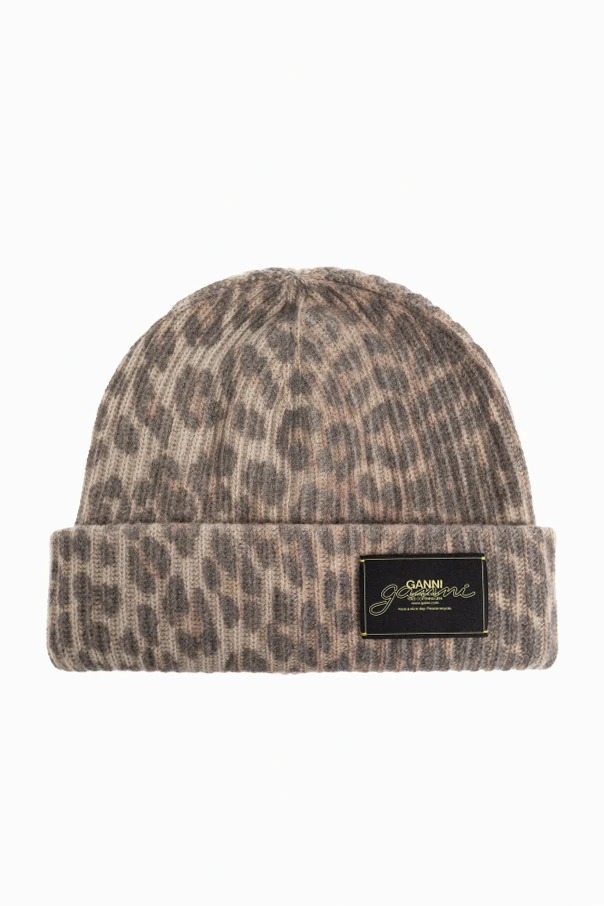 beżowy Czapka z motywem zwierzęcym