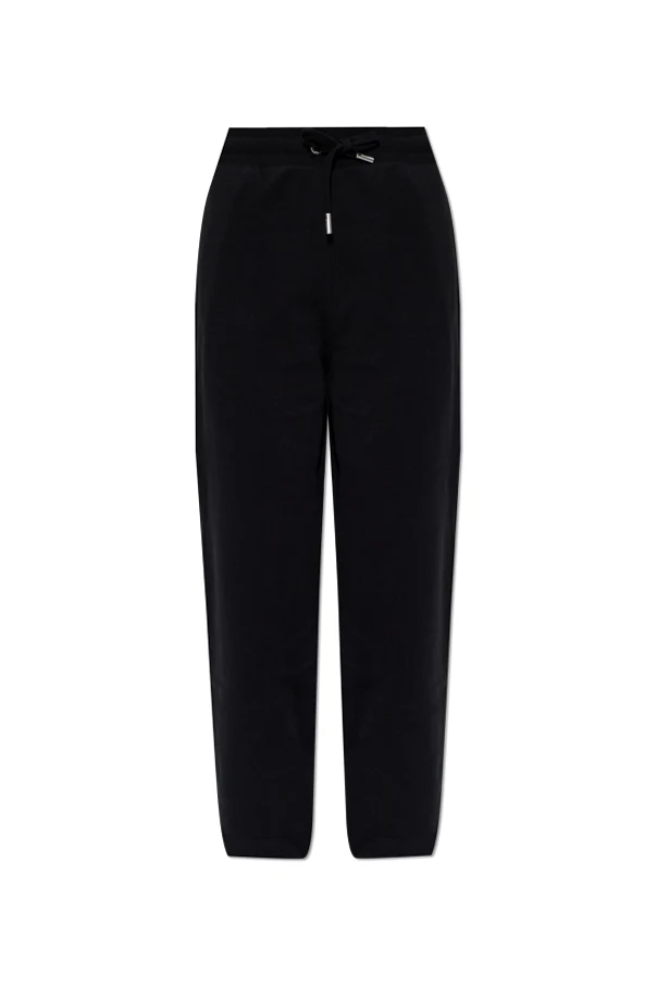 CZARNY Spodnie dresowe z szerokimi nogawkami
