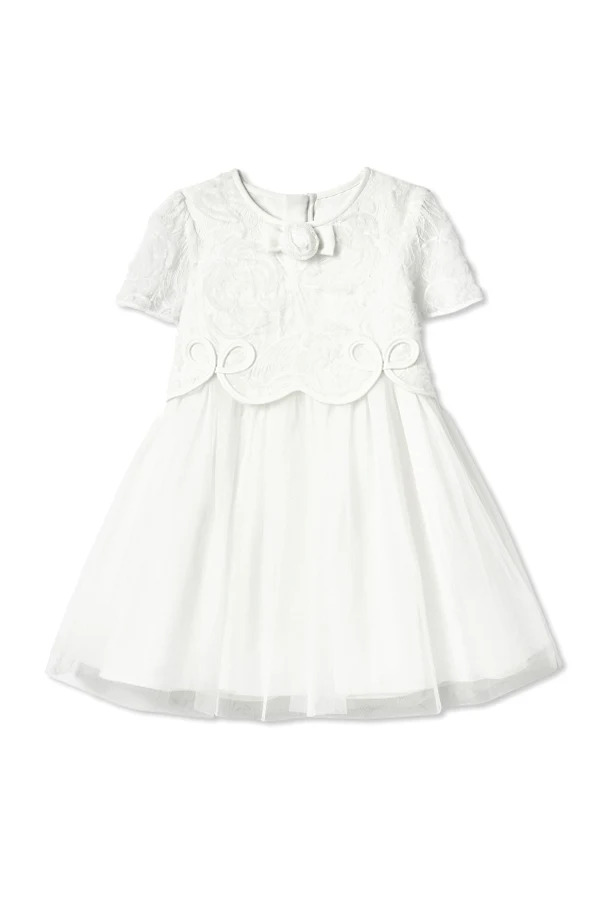 BIAŁY  Sukienka z kokardą