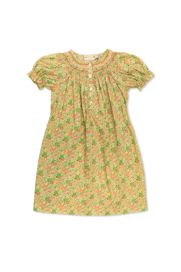 GRÜN Kleid mit Blumenmuster