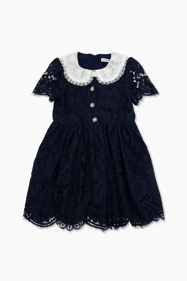 MARINEBLAU Spitzenkleid