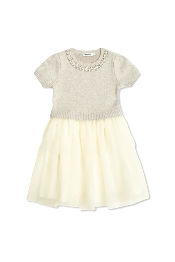 GRAU Kleid mit Tüllrock